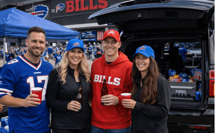 sporting game day limo tailgaiting