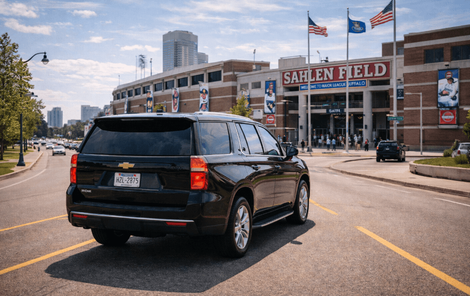 book an suv to sahlen field for group