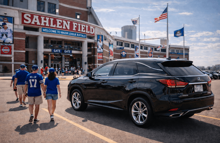 game day car service to sahlen field