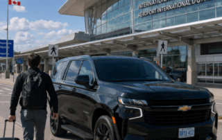 Black car at Ottawa airport