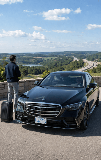 Luxury black car service to London International Airport