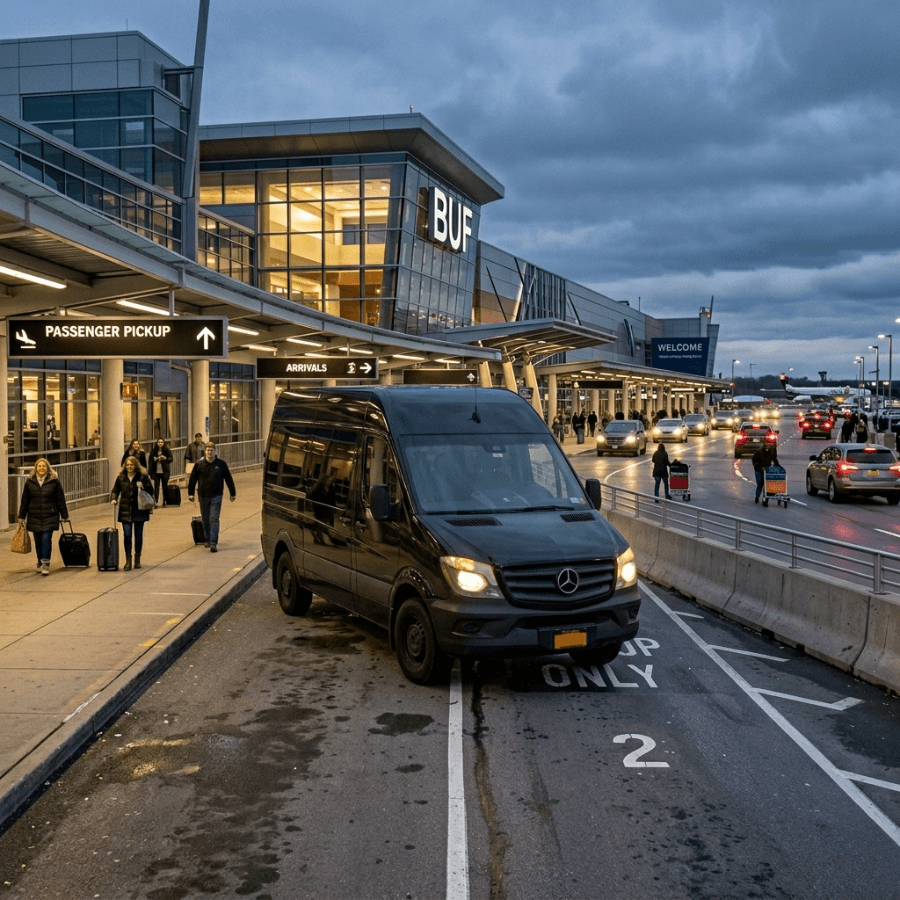 Transportation from Buffalo Airport to Niagara Falls Canada with Professional Chauffeur Service